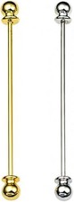 2-Piece Collar Pin  Bar Set - Shirt Collar Tie Pins Silver, Golden 