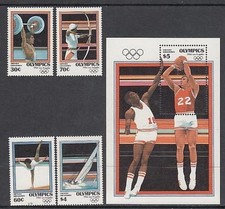 Grenade-Grenadines - Courrier Yvert 507/10+H.77 ** MNH Olympiades De Los Angeles