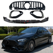 Black Front Lip Spoilergrillevent Hole Cover For Benz C300 W206 Amg-line 2022 Black Front Lip Spoilergrillevent Hole Cover For Benz C300 W206 Amg-line 2022