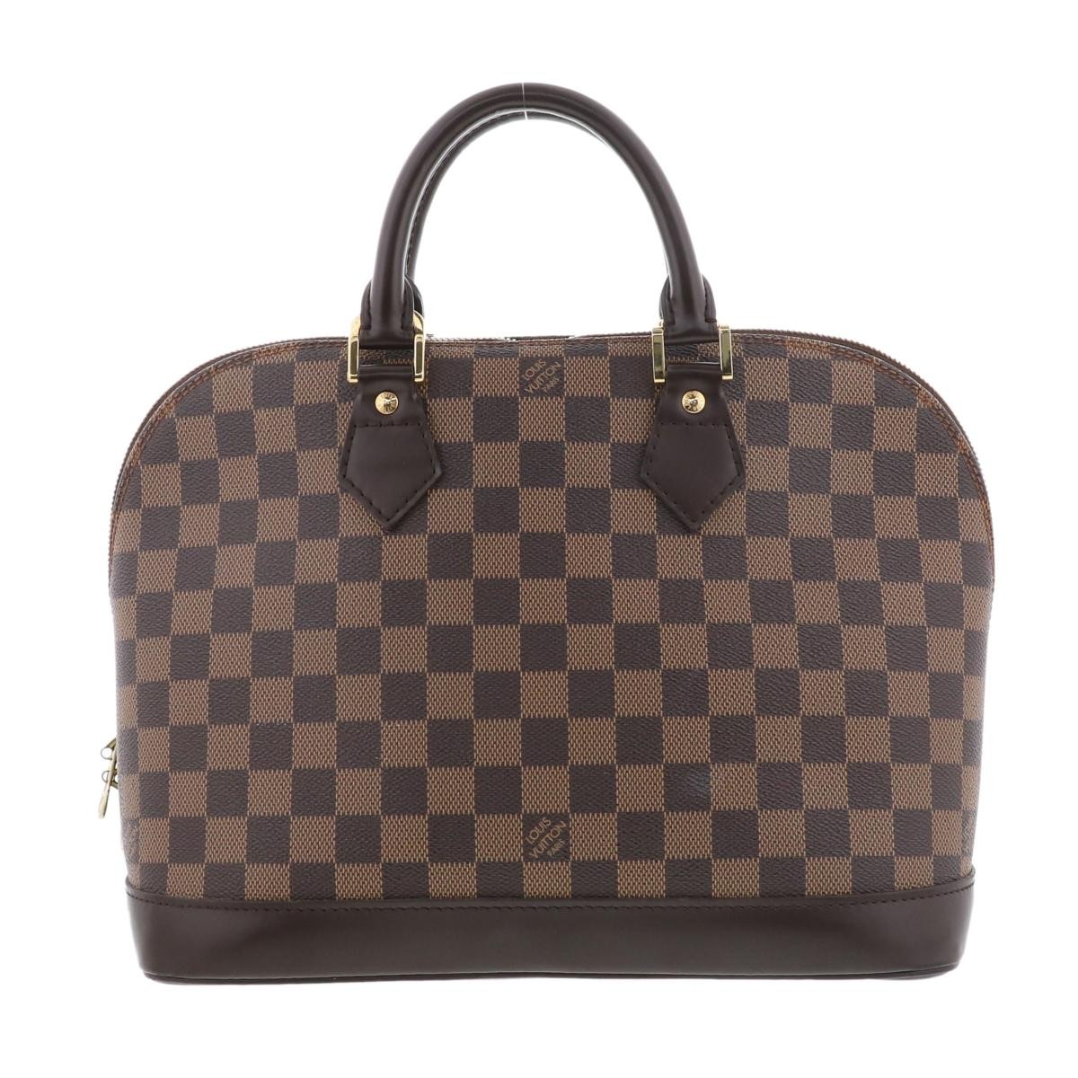 LOUIS VUITTON Damier Alma N51131 Handbag Boston Bag Brown Damier Ebene Brown use