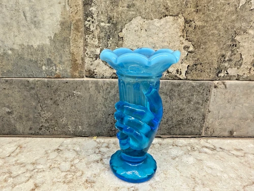 FentonBlue Torch Bud Posey 3.5" Hand Vase
