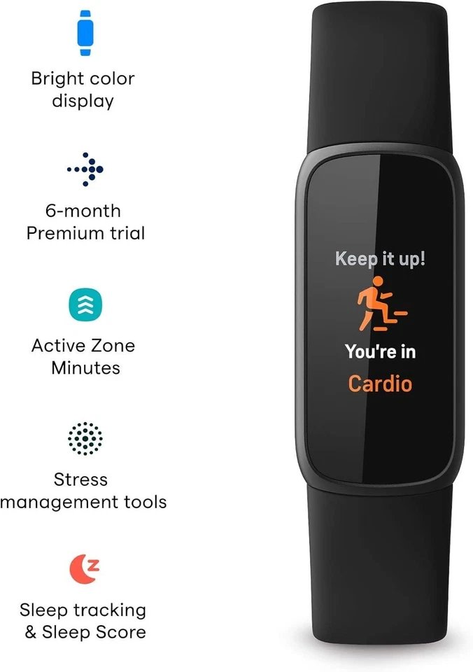 NEW Fitbit Luxe Health & Fitness Smartwatch Activity Tracker With S&L Wristband - Image 3 of 4
