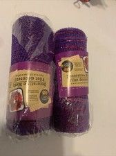 Crafters Square 6 Inch Purple 5 Yards Two Each Ribbon Decorative Mesh H