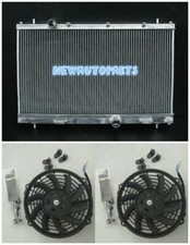 Radiador de aluminio + ventiladores para Dodge Neon SRT4 SRT-4 SRT 4 2003-2005 2004 2,4 L MT