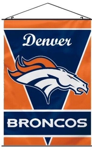 Denver Broncos Throwback Logo Decal – Die-Cut Laminated Vinyl Sticker, NFL Colors