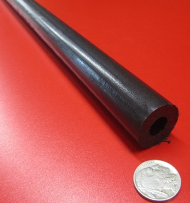 Delrin Acetal Black Tube 1.00'' Oversize OD  x .500'' Undersize ID x 36'' Length