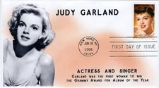 AO-4077-5, 2006, Judy Garland, First Day Cover, Add-on Cachet. Pictorial Cancel,