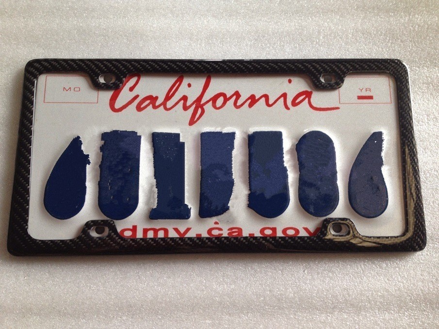 2-Pack Real Carbon Fiber License Plate Frames - 3K Weave, Includes Screw Caps, Boulevard Brand 13 thumbnail image