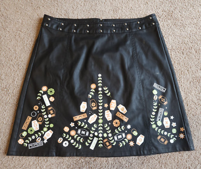 Her Universe Star Wars Han Solo Faux Leather Studded Skirt Sz 14 Cosplay Y2K