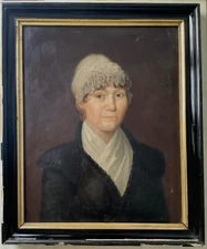 19th Century - Oil on Canvas - Portrait Lady Woman