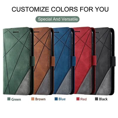 Leder Wallet Flip case für Samsung S7 S8 S9 S10 S20 S21 S22 S23 Ultra Plus Hülle