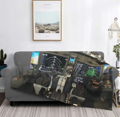 【希少】BOEING BLANKET Boeing 737 Cockpit Blanket - Airplane Blanket 60