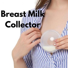 4x Breast Milk Collector Shell Grade Silicone Breast 60ml Storage Baby Feeding