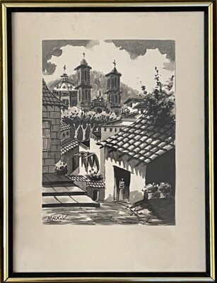 Painting signed by MAX .V framed