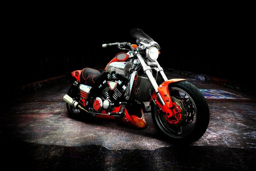Photo Wall Mural-HOT RIDE-(3259J)-NON WOVEN-Wallpaper-Motorbike Motorcycle Style - 第 1/1 張圖片