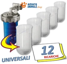 12 → RICARICHE POLIFOSFATO - Cartucce Universali - Dosatori Anticalcare Acqua
