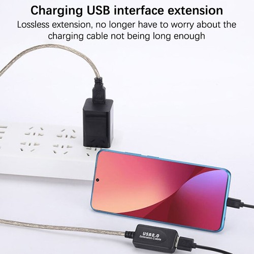 Câble d'extension USB 2.0 5M/10M/15M Rallonge de 2.0 USB - Photo 2/14