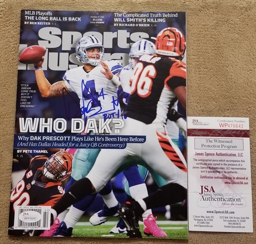 Dak Prescott (October 17th 2016) Sports Illustrated SI Auto Magazine Signed JSA