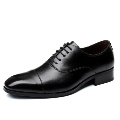 Scarpe eleganti da uomo punta quadrata scarpe da uomo in pelle stile business alla moda slip - Foto 13 di 26