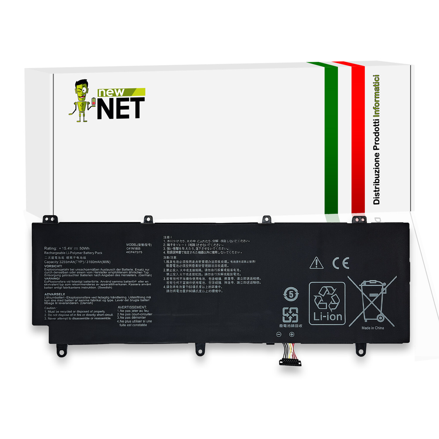 Batteria Gaming ROG Zephyrus S GX531GM BH71 - Sostituzione 50Wh 15.4V