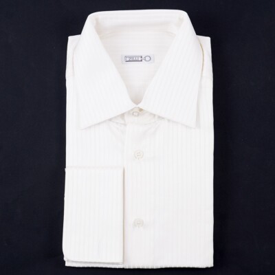 Zilli Ivory Stripe Silk-Cotton Dress Shirt with French Cuffs 15.75 (Eu 40) NWT | eBay Zilli Ivory Stripe Silk-Cotton Dress Shirt with French Cuffs 15.75 (Eu 40) NWT | eBay