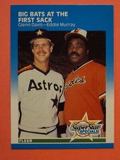 1987 Fleer #636 Glenn Davis / Eddie Murray SSS NM