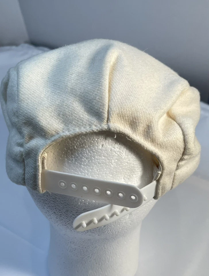  Wool Ski Utah Hat Cap Newsboy White/cream VTG Retro Snowboard y2k  - Image 2 of 4