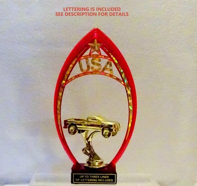 4 X 4 PICK-UP TRUCK  USA RED FRAME TRUCK TROPHY TRUCK SHOW
