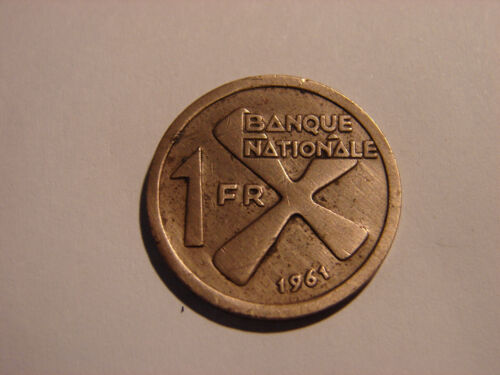 KATANGA. BANQUE NATIONALE. 1 FRANC 1961 - Foto 1 di 2
