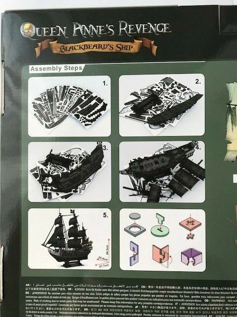 3D Puzzle Queen Anne´s Revenge Blackbeard´s Ship LED Cubic Fun Segelschiff Light - Bild 2 von 4