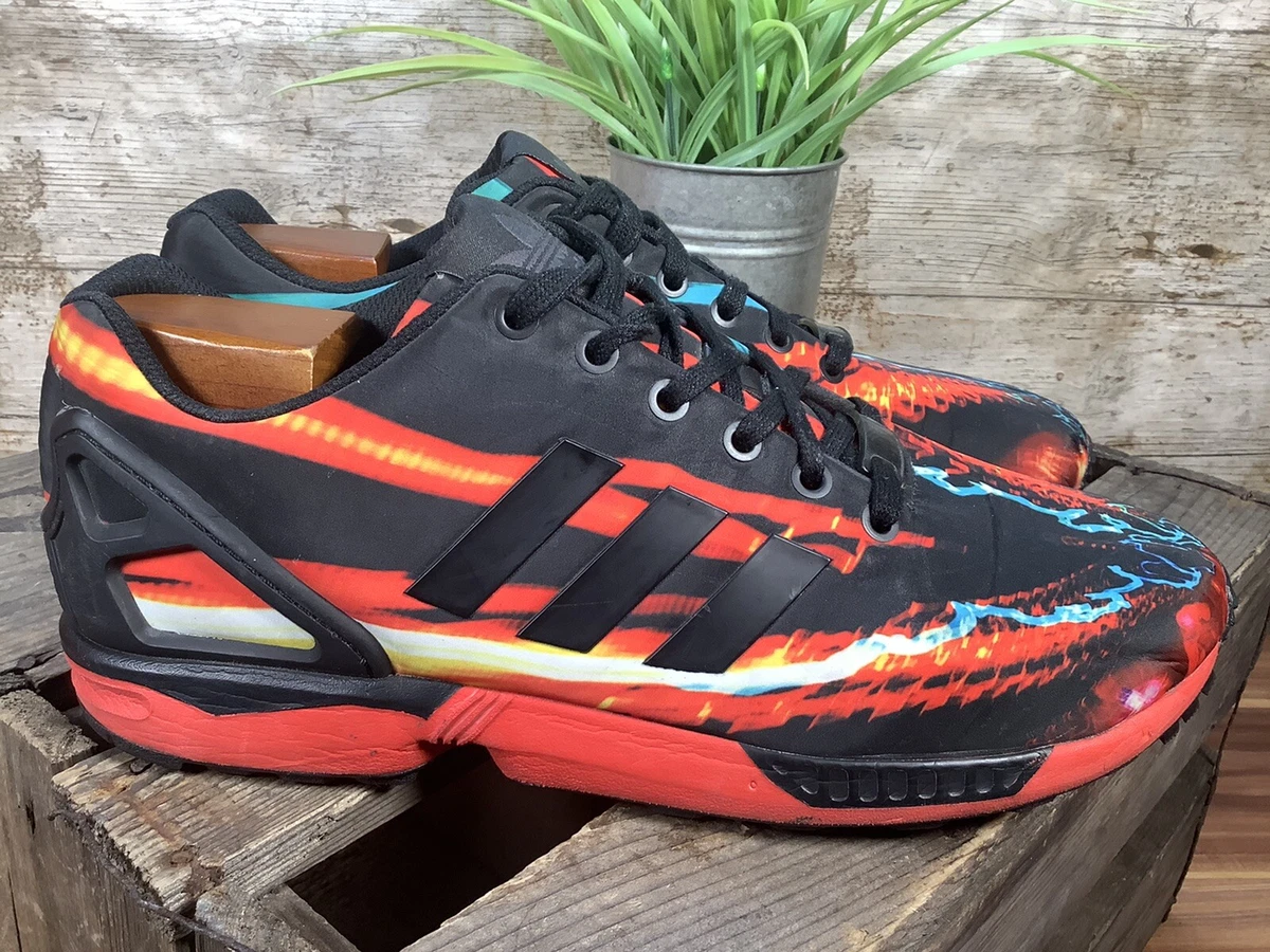 UK9.5 Adidas ZX Flux Torsion 'Blurred Lights' Trainers - B34140 - Barely | eBay