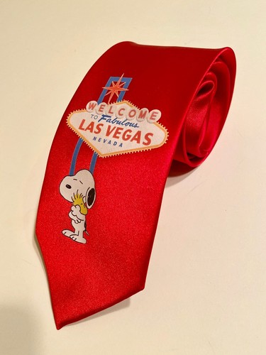 Snoopy In Las Vegas, Great Quality Necktie, New, Cool And Fun, One Of A Kind - Picture 4 of 5