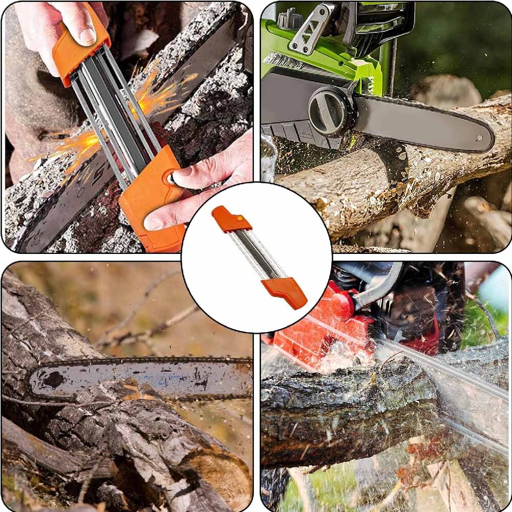 2-in-1 Kettensägenschärfer Easy File Für 3/8 Zoll 4,0 Mm Ketten - Tragbares Schärfwerkzeug