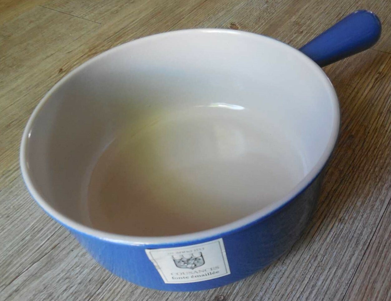 Vintage et rare ! Caquelon / poêlon en fonte émaillée Cousances / Le