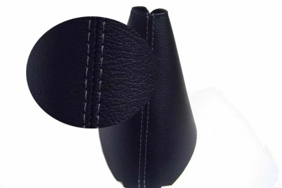 Fits 2014-2019 Toyota Corolla Synthetic Leather E Brake Boot Cover Gray Stitch - Image 3 of 4