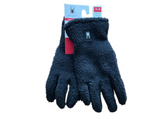 SPYDER Terry FLEECE Tech Touch TOUCHSCREEN Black GLOVES Womens Small/ Medium NEW