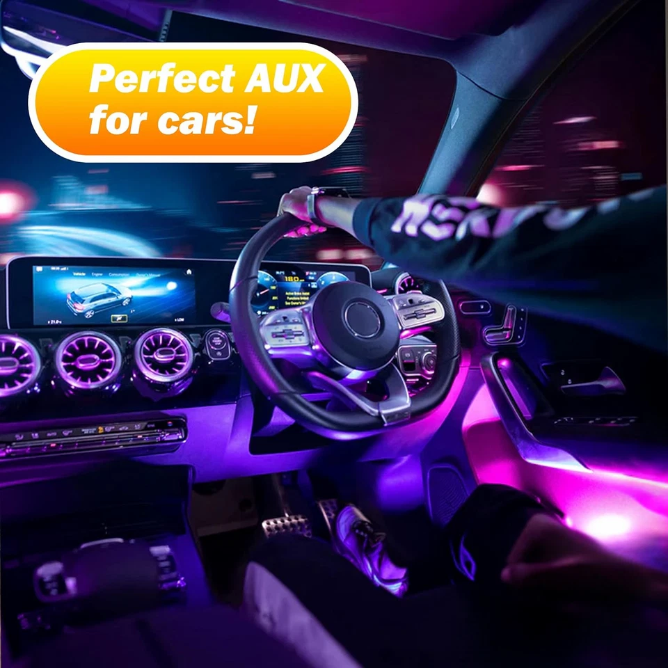 3.5mm Male Plug to Aux Jack in Cable Audio Lead Cord for Car Wire Headphone 1.2m - Image 4 of 4