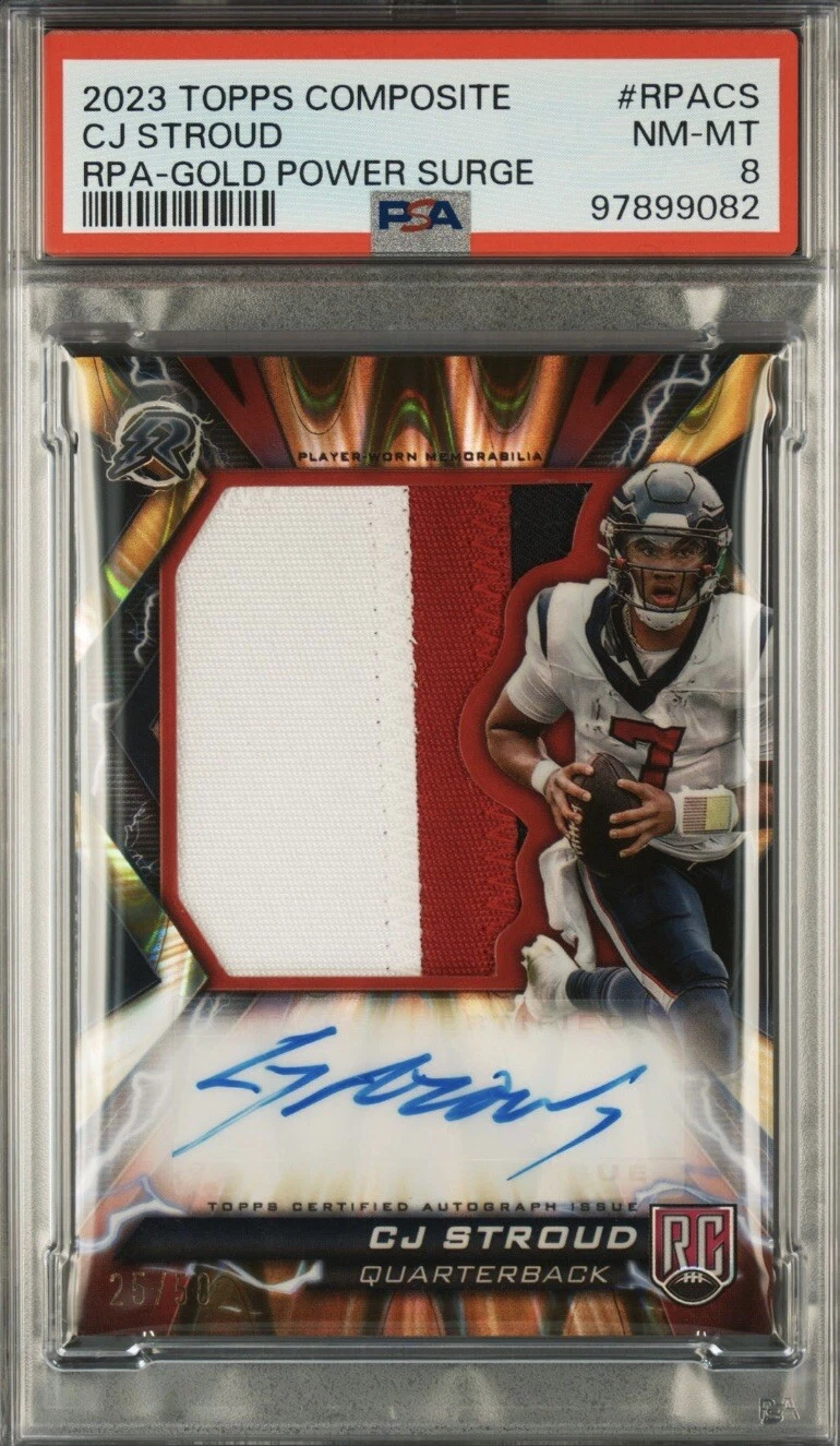 CJ Stroud Topps Composite Resurgence Patch Autographs #RPACS Gold Power Surge