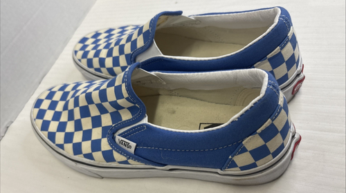 Vans Classic Slip On Imperial Blue and White Checkered Size M 9 / W 10.5 - Picture 8 of 10