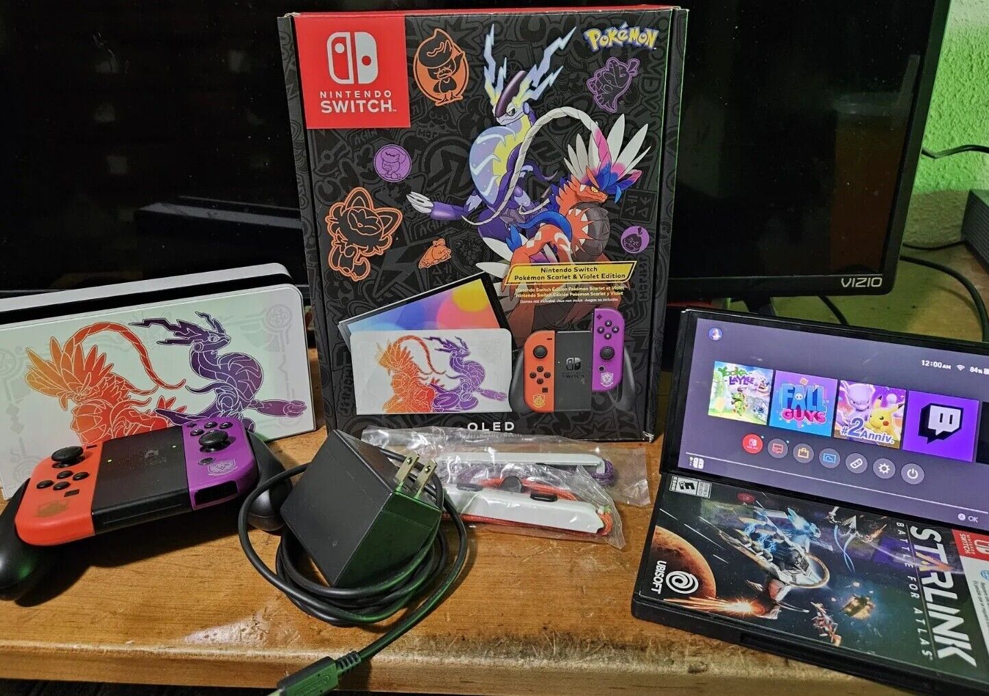 Nintendo Switch OLED Model: Pokémon Scarlet & Violet Edition, Bundle with  Cefesfy 64GB Micro SD Card 