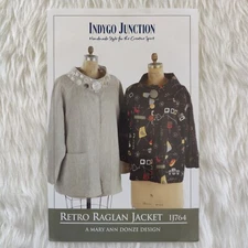 Indygo Junction Retro Raglan Jacket, IJ764 Sewing Pattern * Size: S - XXL