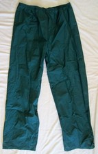 Columbia 100 PVC WaterProof Rain Pants Mens XXL Dark Green elastic waist Nice
