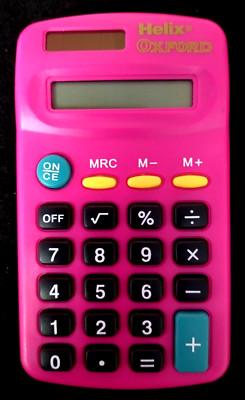 Oxford Basic Taschenrechner Pink Oxford National Curriculum PREMIUM Schlüssel Stufe 1 & 2.