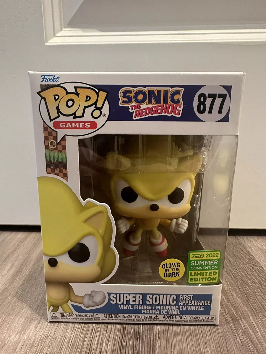 Funko Pop Games Sonic The Hedgehog - Super Sonic First Appearance 877 (sdcc  2022) (glows In The Dark)