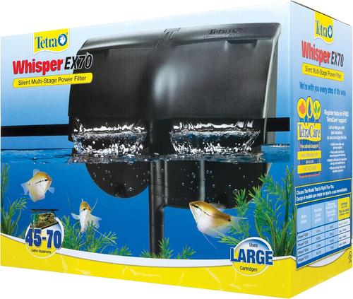Whisper EX 70 Filter for 45 to 70 Gallon Aquariums, Silent Multi-Stage Filtratio - Afbeelding 4 van 5