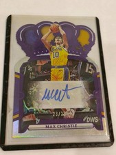 2023-24 Crown Royale Max Christie Die Cut Purple Crystal Auto /25 Color Match