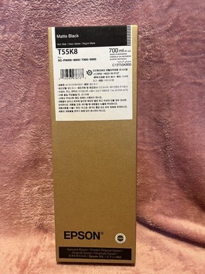 Genuine Epson T55K8 New 700ml Matte Black Ink for the SC-P9000 Date: April 2027