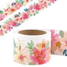 36 Feet Roll Spring Floral Two Sided Printed Bulletin Board Border Decor