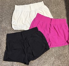 All In Motion Size L Running Shorts 3 Pairs Black White Pink High Rise Lined