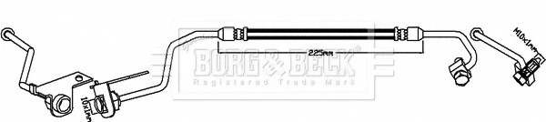 Brake Hose fits JAGUAR XF X250 5.0 Rear Right 09 to 15 Hydraulic B&B C2Z2222 New - Image 2 of 4